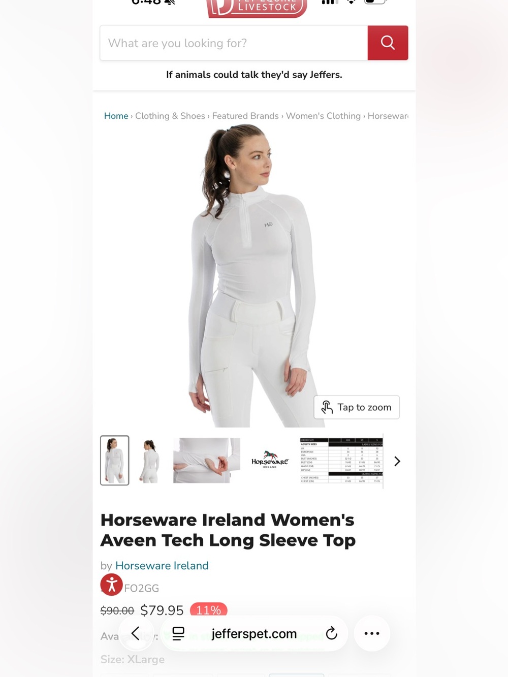 Horseware Ireland Women's White Aveen Tech Long Sleeve Top